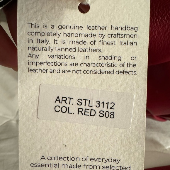 Red Italian Leather Two Way Purse! - Picture 2 of 4